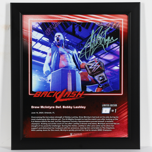 Drew McIntyre SIGNED Backlash 2020 Signature Series Frame (#1 of 1)
