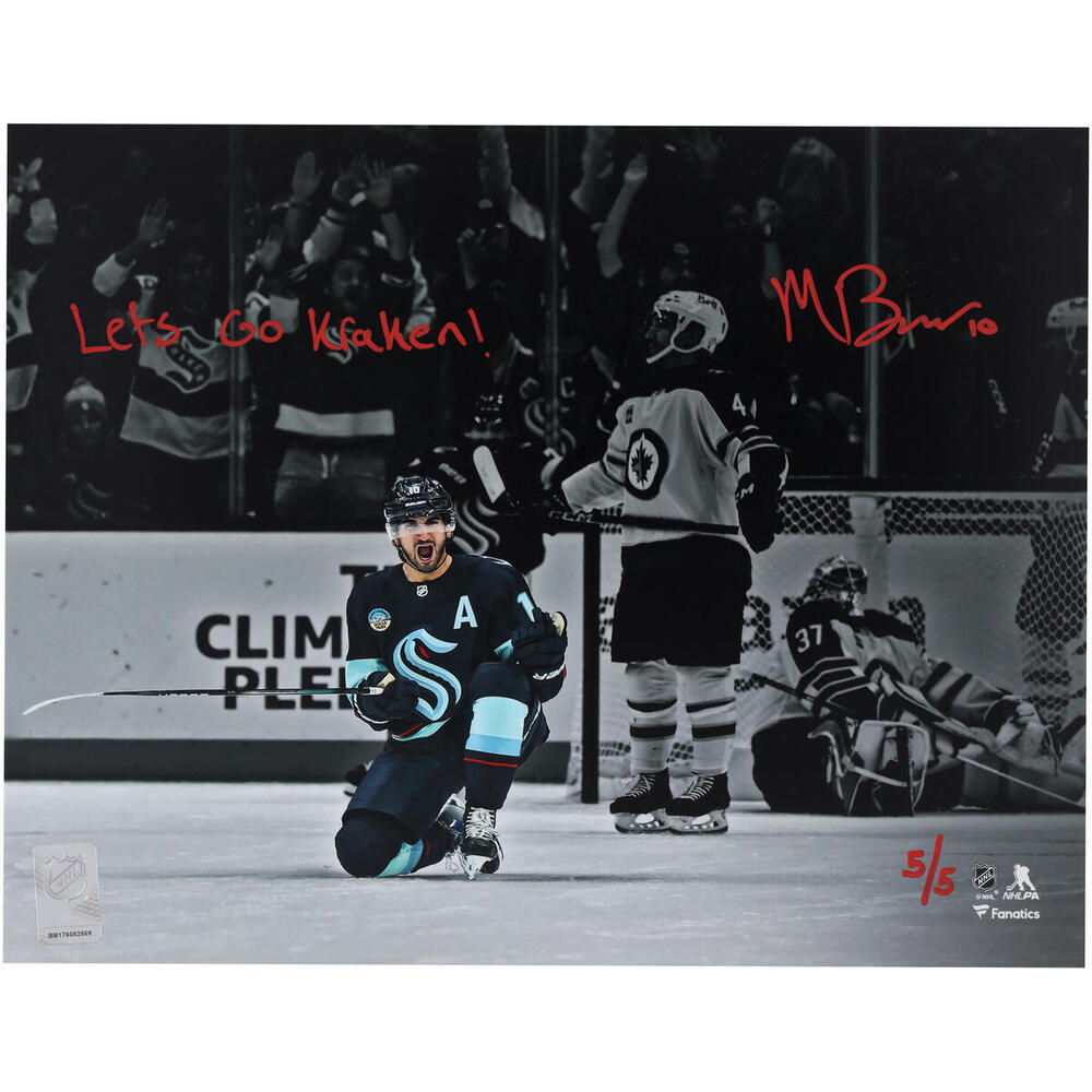 Matty Beniers Seattle Kraken Autographed 11