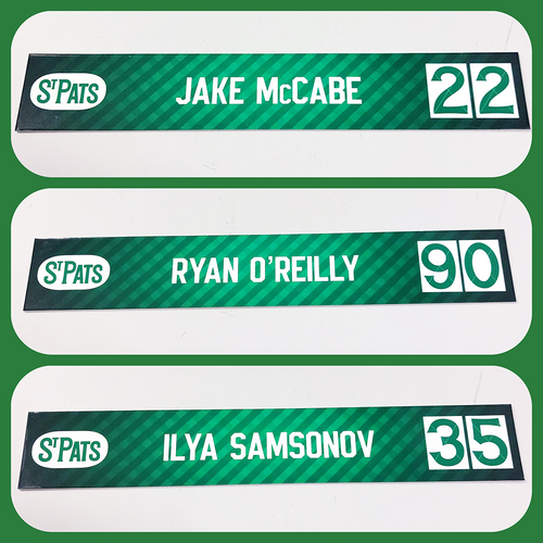 Toronto Maple Leafs St.Pats Locker Room Nameplates (2022-23 Season)