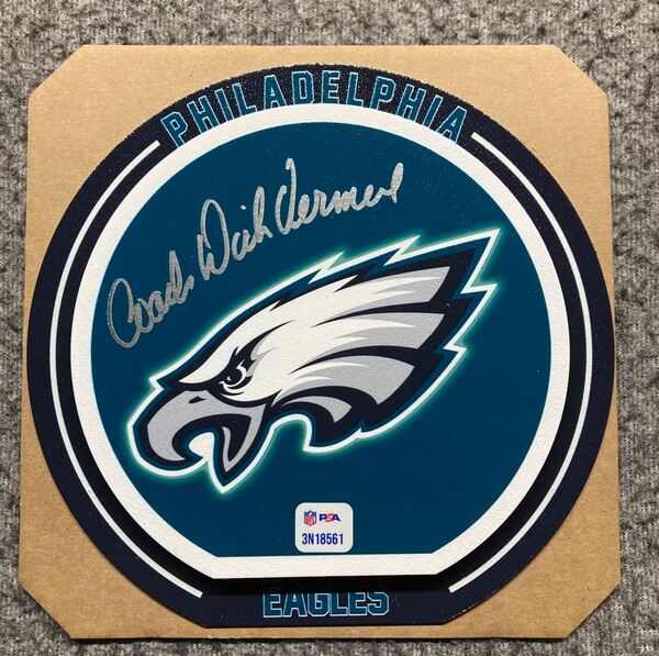 HOF - Eagles Dick Vermeil Signed 3D Metal Wall Art (8x8)