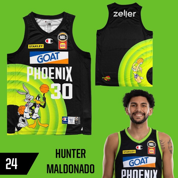 Photo of Hunter Maldonado #24 S.E.M Phoenix 2025/26 Space Jam Game Worn Jersey