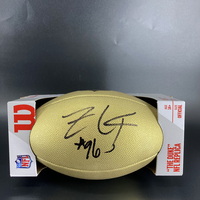 NFL - Falcons Zion Logue Signed Gold Composite Football