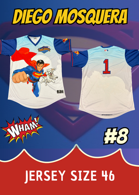 #8 Diego Mosquera Game Used Superman Jersey (Size 44)