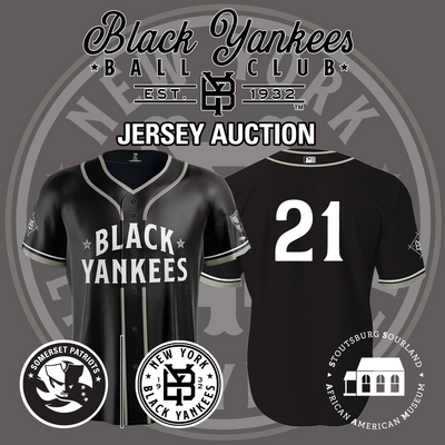 Infielder Duncan Pastore #21, Size 48 (XL), Game-Worn and signed New York Black Yankees Jersey