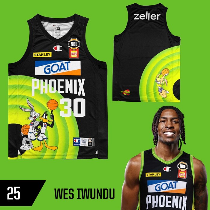 Photo of Wes Iwundu #25 S.E.M Phoenix 2025/26 Space Jam Game Worn Jersey