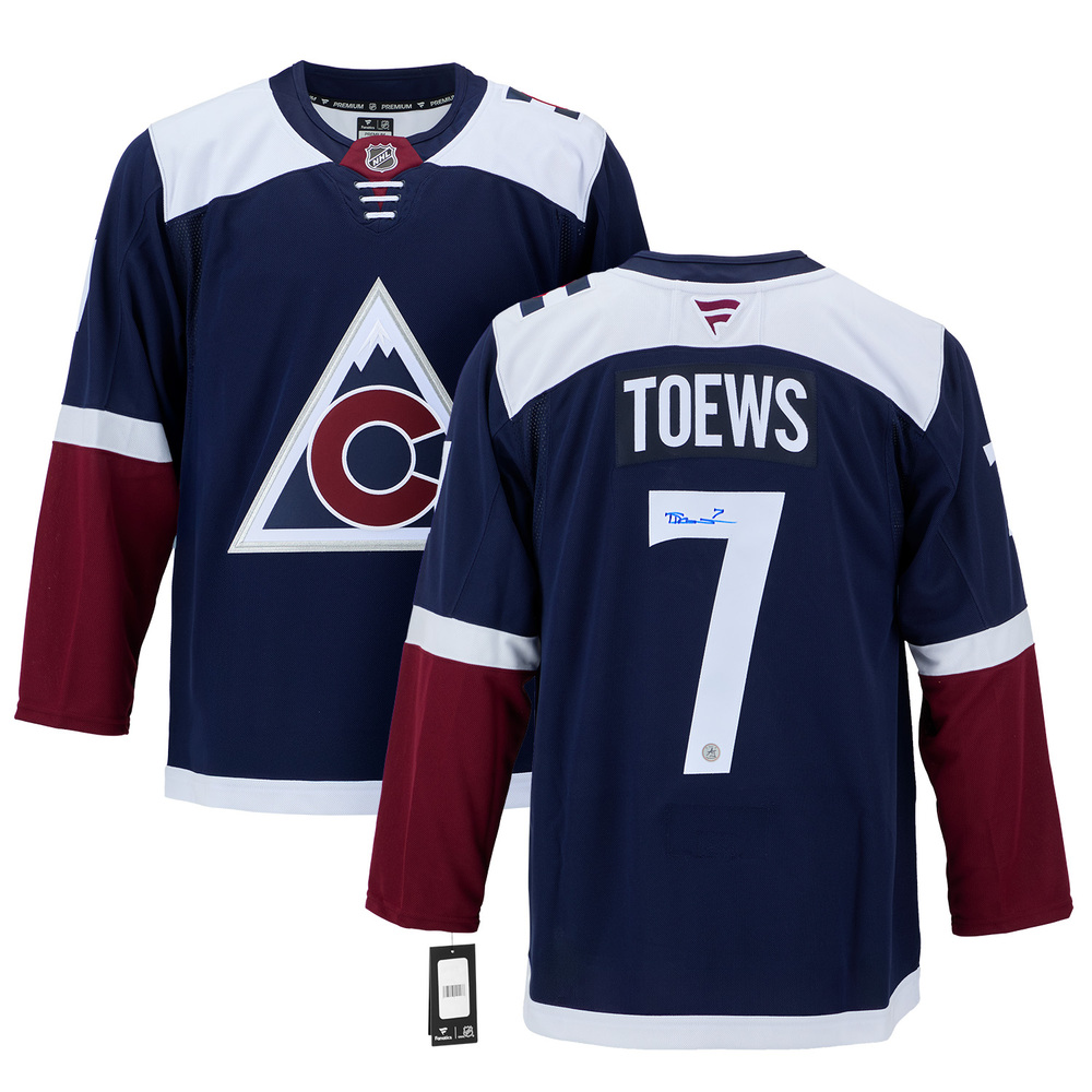 Devon Toews Signed Colorado Avalanche Alternate Fanatics Premium Jersey
