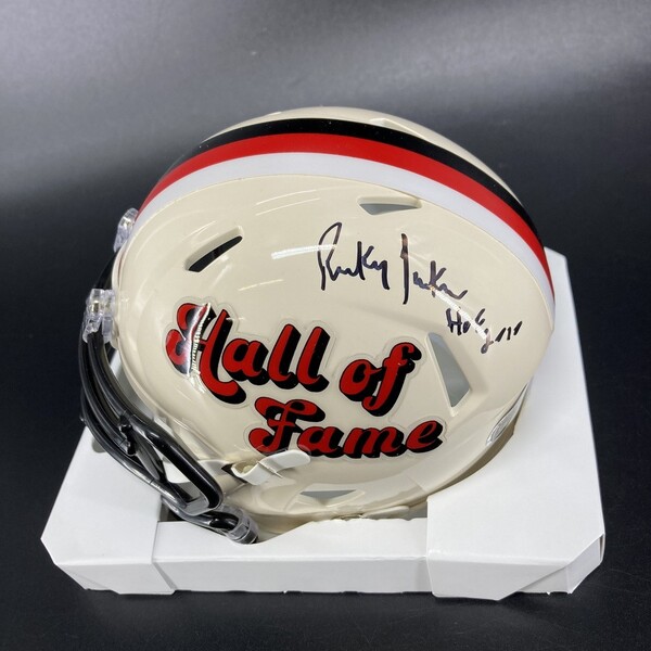 HOF - Saints Rickey Jackson Signed Retro HOF Mini Helmet