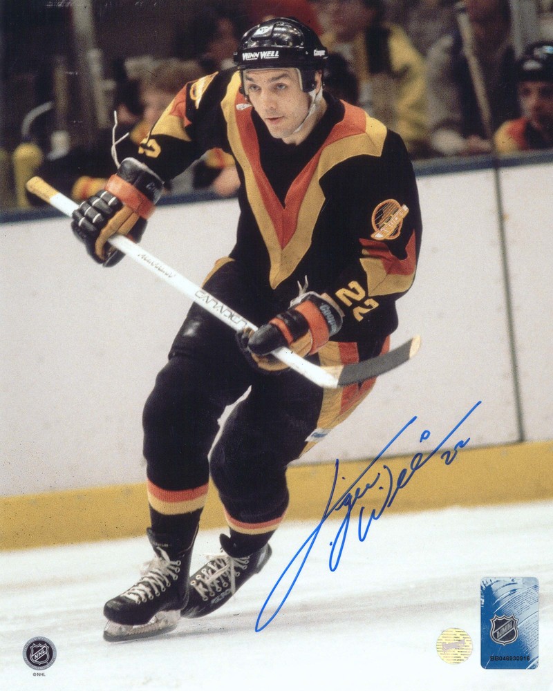 Tiger Williams - Signed 8x10 Unframed Vancouver Canucks Dark-V