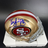 HOF - 49ers Bryant Young Signed Mini Helmet with HOF 22 Inscription