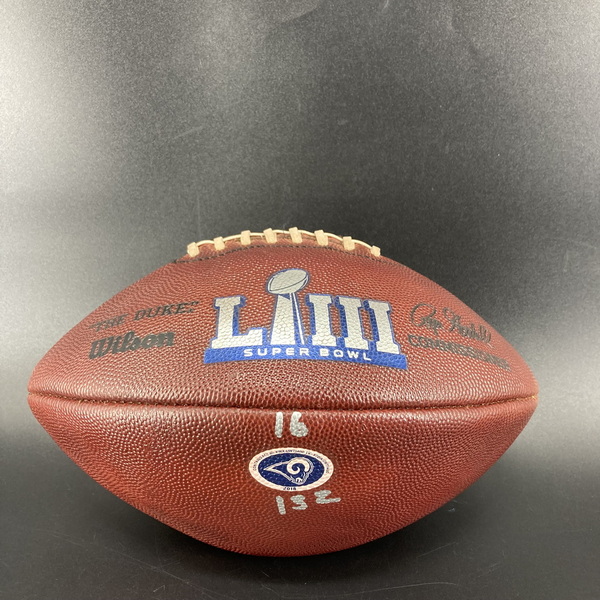 NFL - Super Bowl LIII Game Used Football Rams Offense/Patriots Defense (...