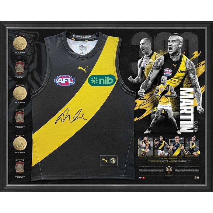 Photo of Dustin Martin Signed Guernsey Display - Premium Edition #4