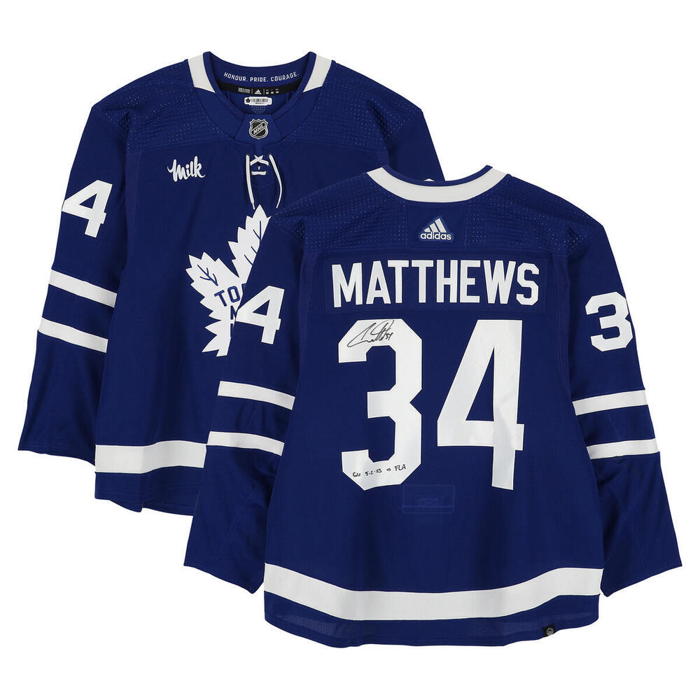 Auston Matthews Toronto Maple Leafs Autographed Game-Used #34 Blue Jersey vs. Florida Panthers on May 2, 2023 with 