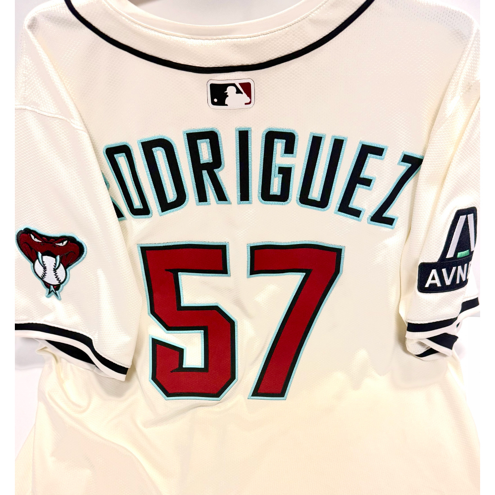 【美品】NEIGHBORHOOD 25ss BASEBALL 2025 GU Home White Jersey - Eduardo Rodriguez - #57 | Arizona