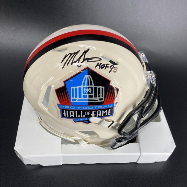 HOF - Bears Mike Singletray Signed Retro HOF Mini Helmet