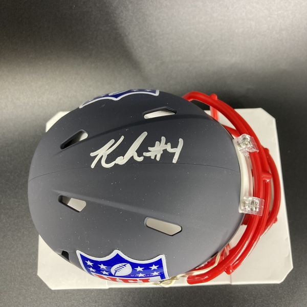 NFL - Buccaneers Kalen DeLoach Signed Blue Shield Mini Helmet