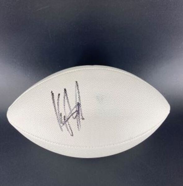 NFL - Saints Kyle Hergel Signed White Composite Football