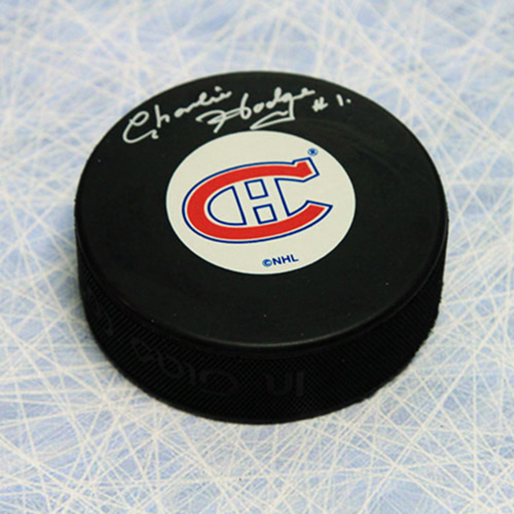 Charlie Hodge Montreal Canadiens Autographed Hockey Puck