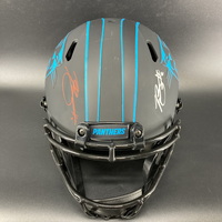 NFL - Panthers Bryce Young signed authentic eclipse helmet (signed twice)