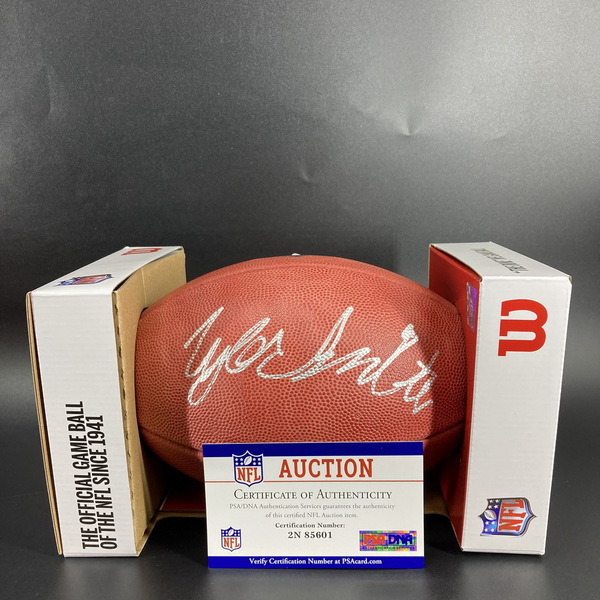 NFL - Cowboys Tyler Smith Signed Authentic Football