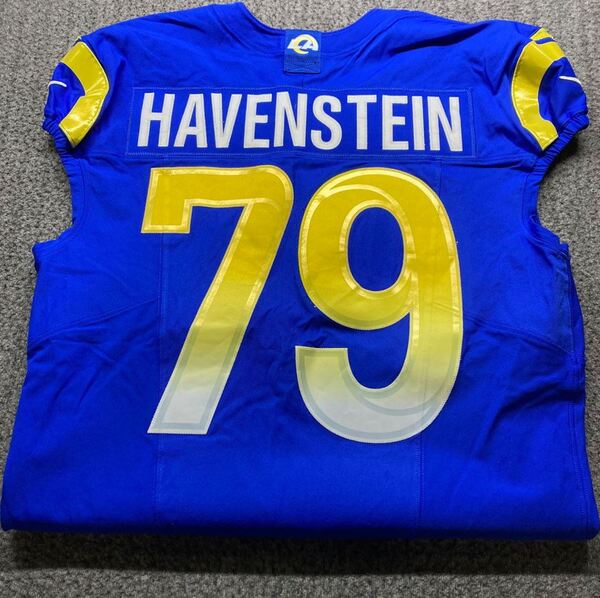 Crucial Catch - Rams Rob Havenstein Game Worn Jersey (9/28/2025) Size 48...