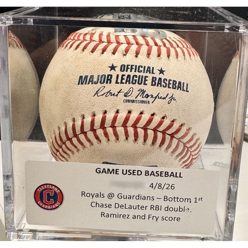 Game-Used or Autographed All auctions | Cleveland Guardians Auctions