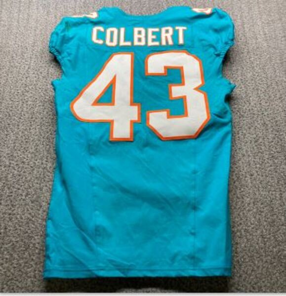 Madrid Game - Dolphins Jordan Colbert Game Worn Jersey (11/16/2025) Size...