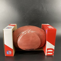 NFL - Broncos Talanoa Hufanga Signed Authentic Football with Pro Bowl Logo