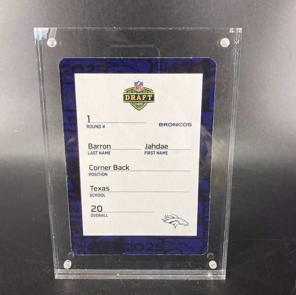 NFL - Broncos Jahdae Barron Special Edition 2025 Draft Card 2 of 2