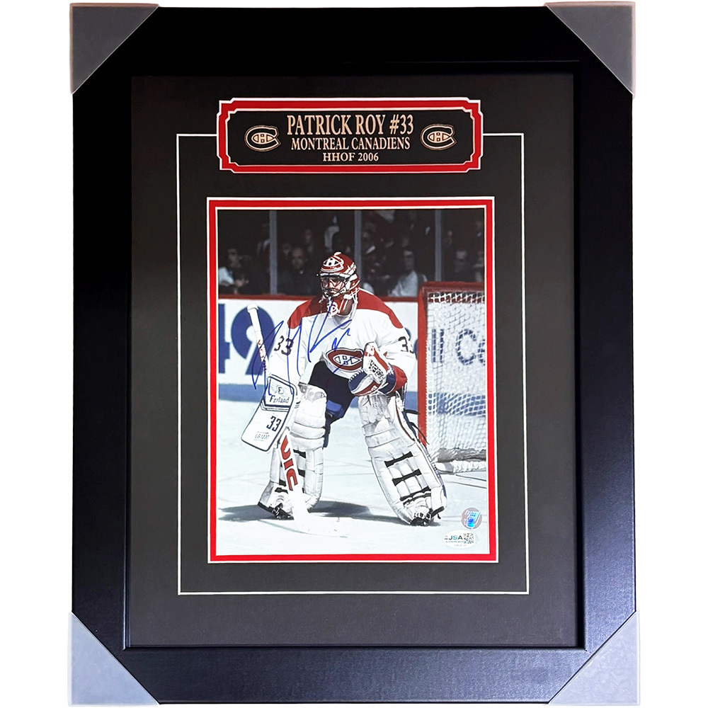 Patrick Roy Autographed Montreal Canadiens Framed 8X10 Photo