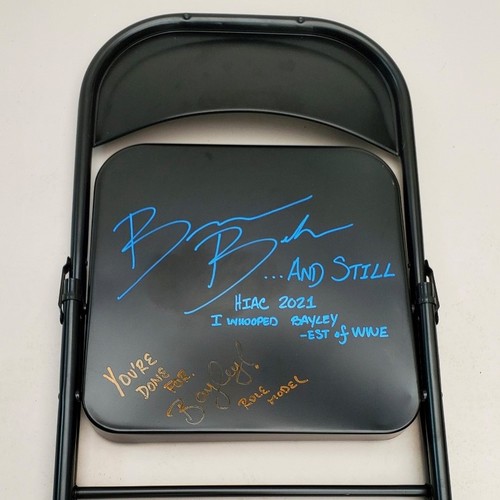 Bianca Belair and Bayley SIGNED and USED Chair(Hell In a Cell 2021)