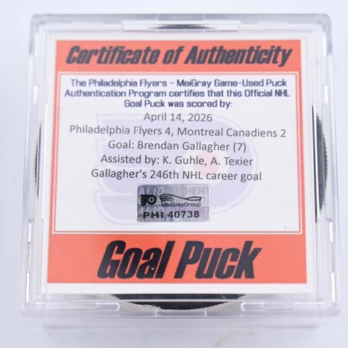 Image of Gallagher, Brendan - Montreal Canadiens - April 14, 2026 at Philadelphia Flyers (Flyers Logo)