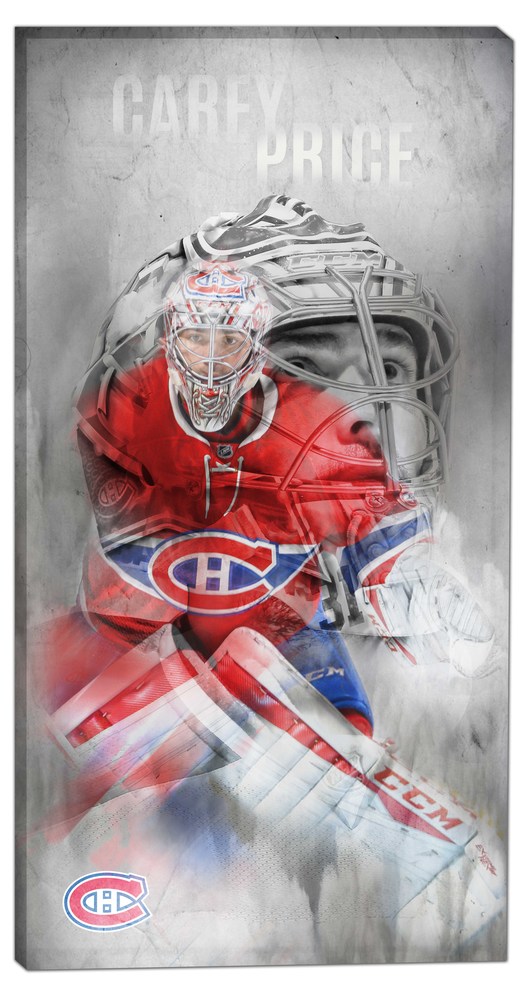 Carey Price - 14x28 Canvas Double-Exposure Canadiens