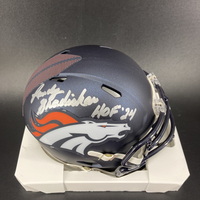 HOF - Broncos Randy Gradishar Signed Mini Helmet with HOF 24 Inscription