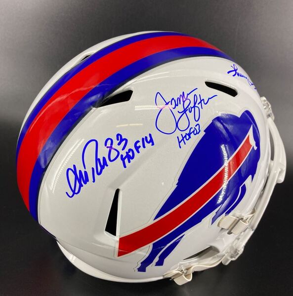 HOF - Bills Multi Sign Replica Speed Helmet Signed By Bills HOFers Andre...