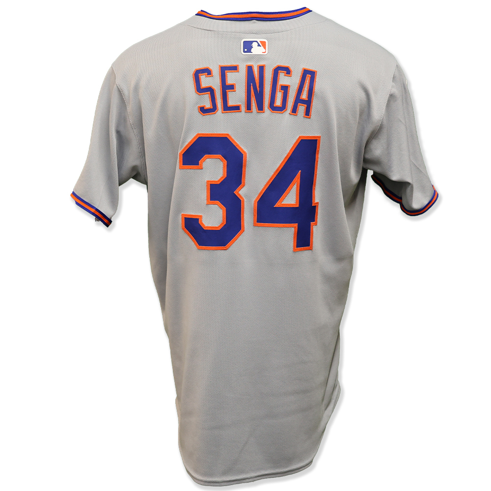 Kodai Senga #34 - Game-Used Road Grey Jersey - Authenticated to 2