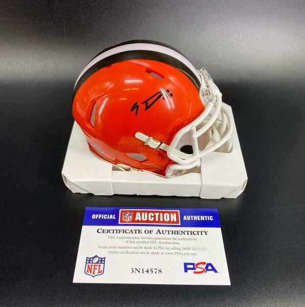 NFL - Browns Shedeur Sanders Signed Mini Helmet