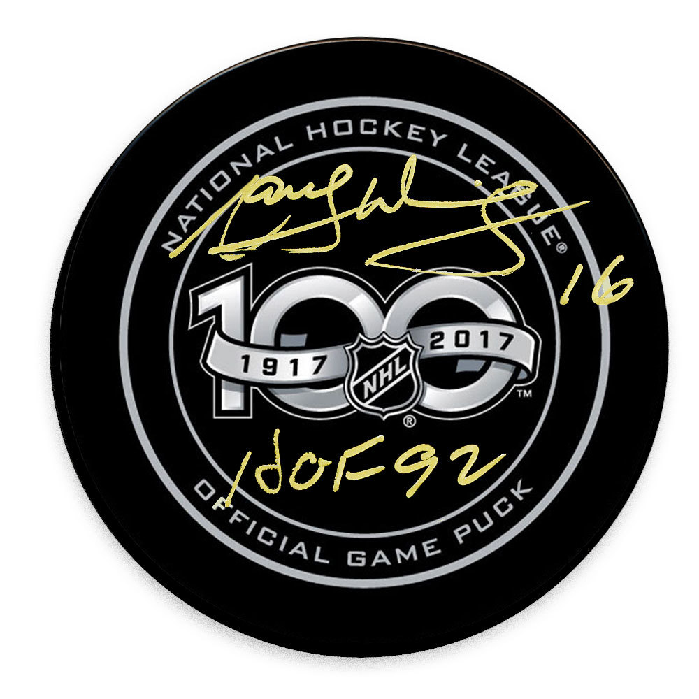 Marcel Dionne 100th Year NHL Autographed Official Game Puck Los Angeles Kings