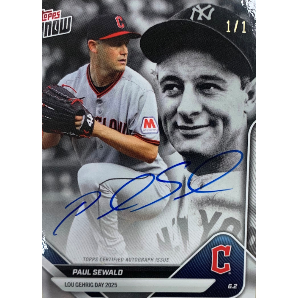 Paul Sewald Signed 1/1 Lou Gehrig Day Topps Now | MLB Charities