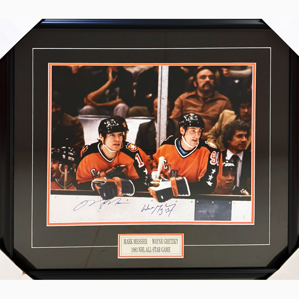 Wayne Gretzky & Mark Messier Framed Autographed 1983 NHL All-Star Game 16X20 Photo