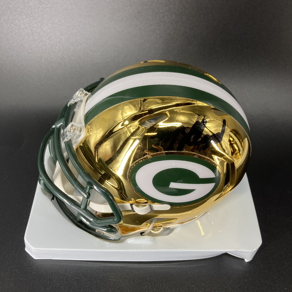 NFL - Packers MarShawn Lloyd Signed Chrome Mini Helmet