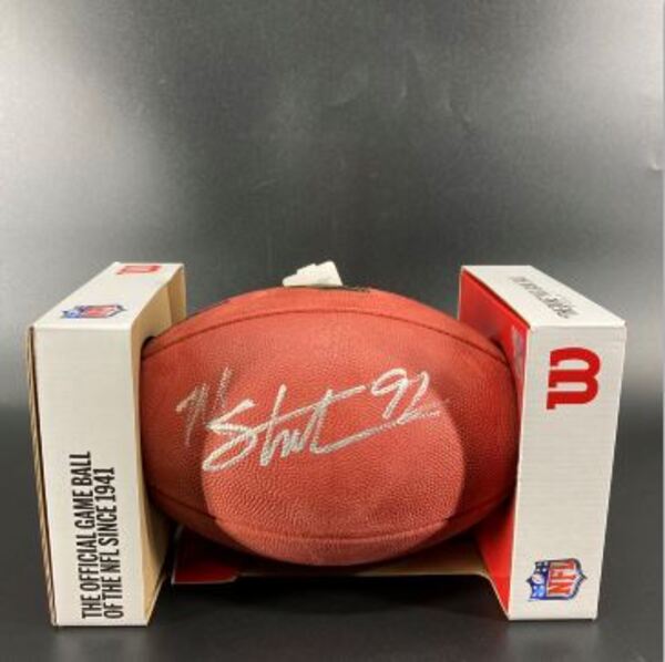 Legends - Giants Michael Strahan Signed Super Bowl XLII Authentic Football