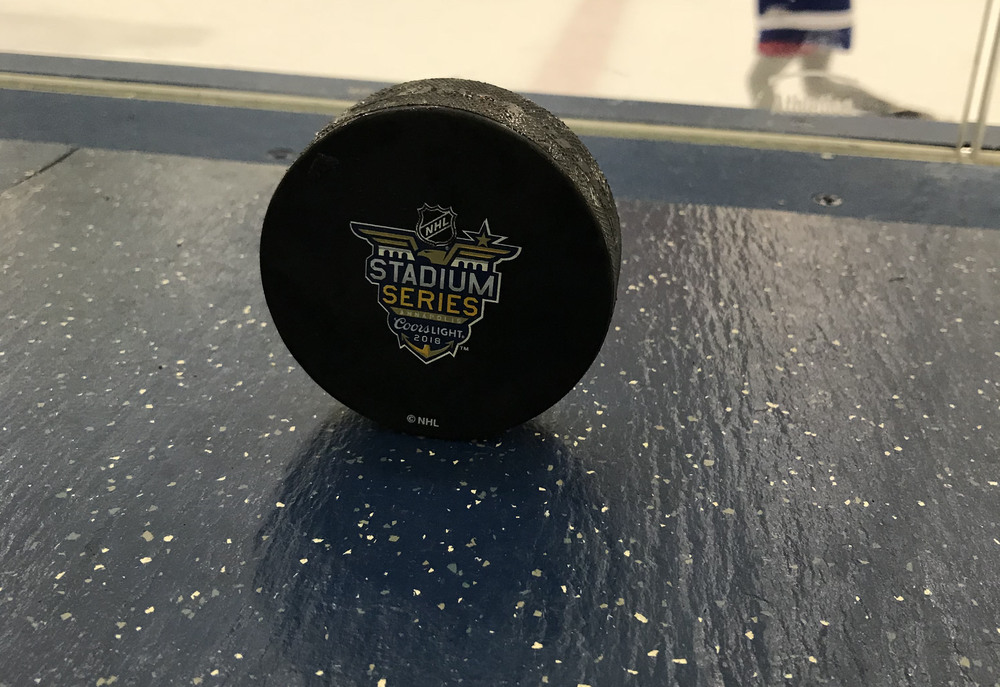 Toronto Maple Leafs 2018 NHL Stadium Series Practice-Used Puck - Used During March 2, 2018 Practice Session