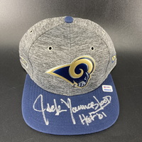 HOF - Rams Jack Youngblood Signed Hat with HOF 01 Inscription