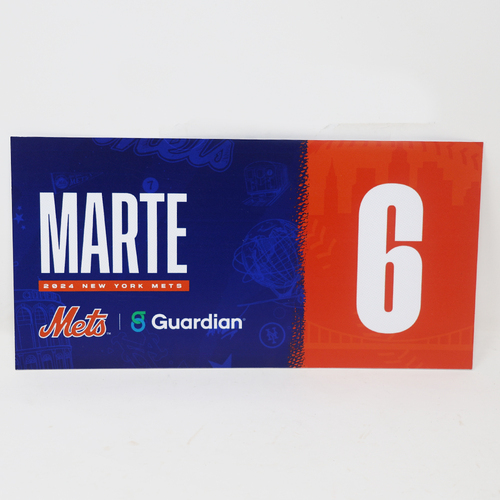 Photo of Starling Marte - Game-Used Locker Nameplate - Mets vs. Red Sox - 9/3/24