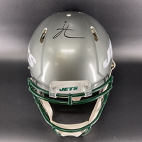 NFL - Jets Jordan Travis Signd Authentic Flash Helmet