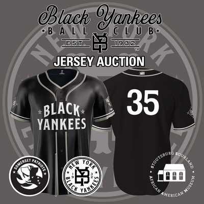Pitcher Trystan Vrieling #35, Size 48 (XL), Game-Worn and signed New York Black Yankees Jersey