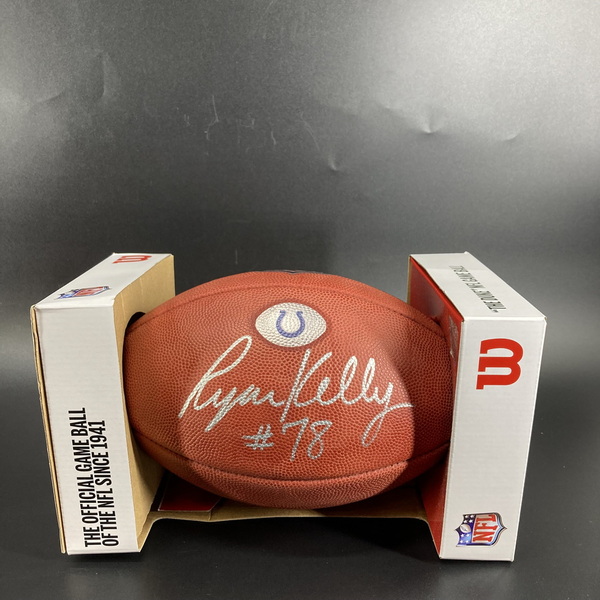 Colts - Ryan Kelly Signed Authentic Football With Colts Logo