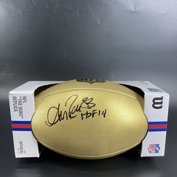 HOF - Bills Andre Reed Signed Gold Composite Football