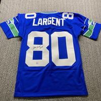 HOF - Seahawks Steve Largent Signed Mitchell and Ness Jersey with HOF 95...