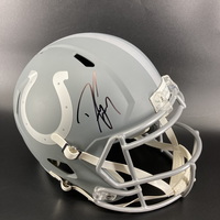 HOF - Colts Dwight Freeney Signed Replica Slate Speed Helmet